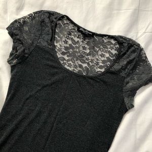 Dark grey lace shirt